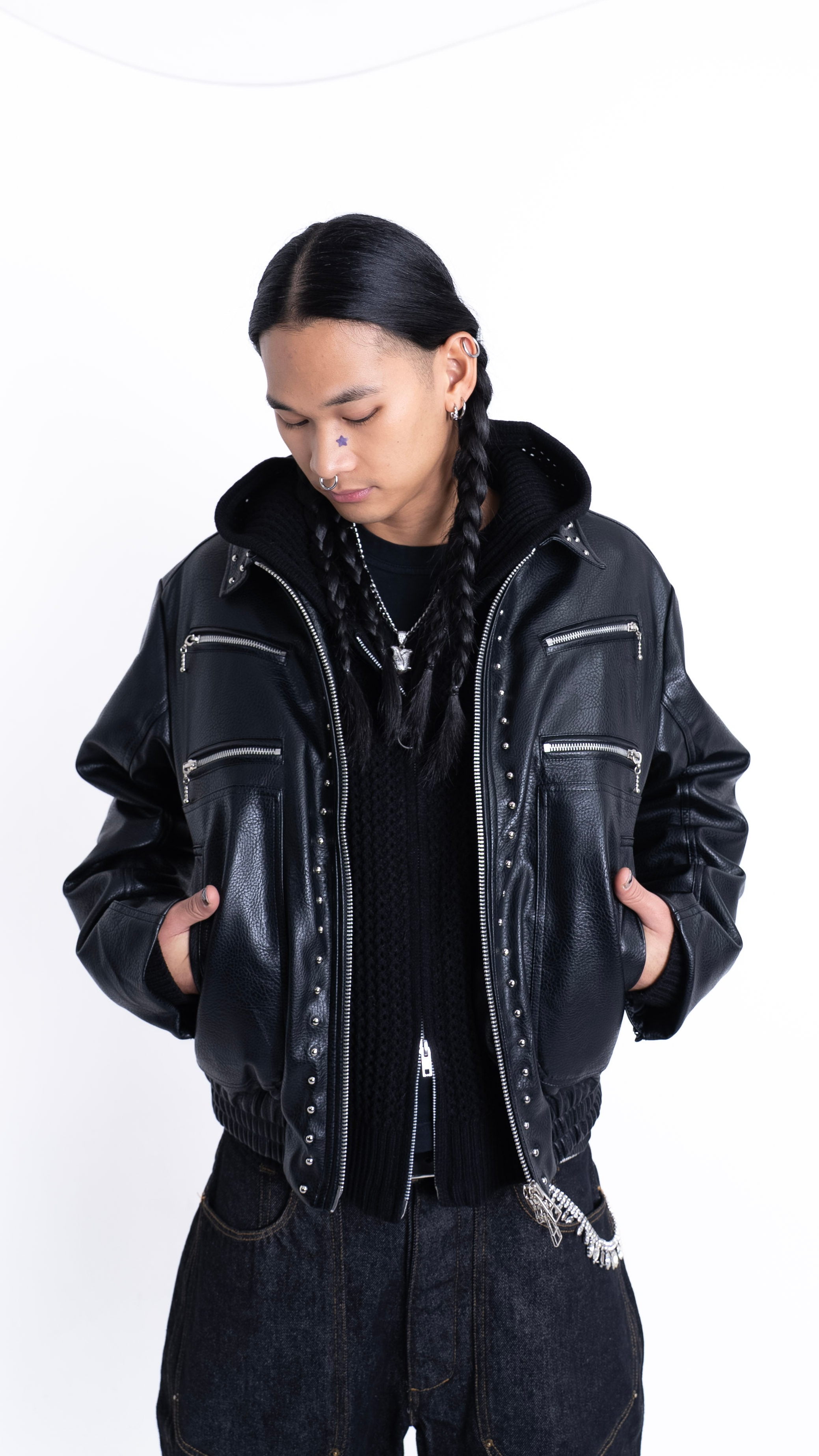 MUZINE TYPE-03 Studs Lether Jacket